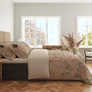 Alternative view of Blush Crane Medallion Bedding Set