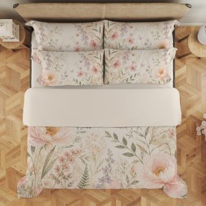 Blush Meadow Whisper Botanical Bedding Set - Image 3