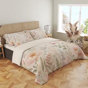 Blush Meadow Whisper Botanical Bedding Set - Image 4