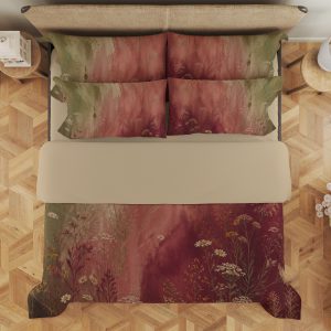 Burgundy Sage Veil Meadow Bedding Set - Image 3
