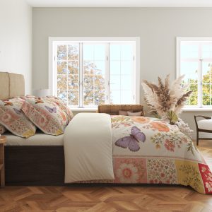 Alternative view of Butterfly Orchard Mosaic Bedding Set