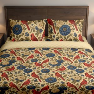 Cardinal Indigo Bloom Bedding Set