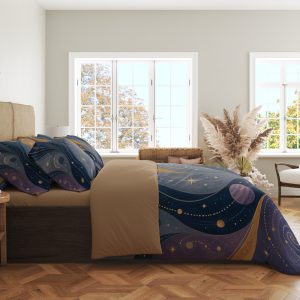Alternative view of Celestial Ribbon Atlas Bedding Set