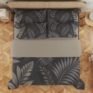 Charcoal Palm Melody Bedding Set - Image 3