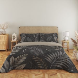 Charcoal Palm Melody Bedding Set - Image 5