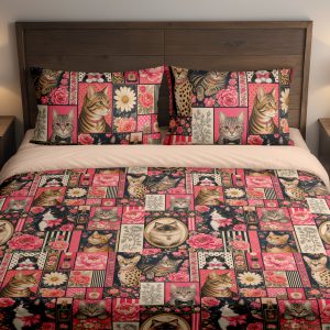 Chintz Cat Curio Mosaic Bedding Set