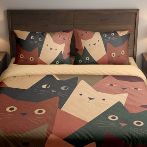 Clay Cat Chorus Bedding Set