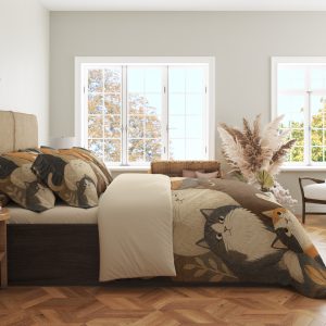 Alternative view of Cocoa Cat Assembly Bedding Set