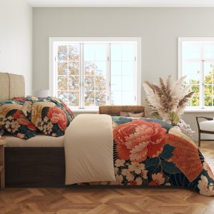 Alternative view of Coral Fan Wave Garden Bedding Set