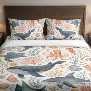 Coral Reef Watercolor Expedition Bedding Set
