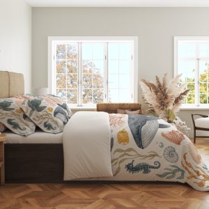 Alternative view of Coral Reef Watercolor Expedition Bedding Set