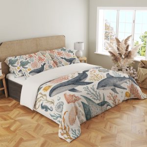 Coral Reef Watercolor Expedition Bedding Set - Image 4