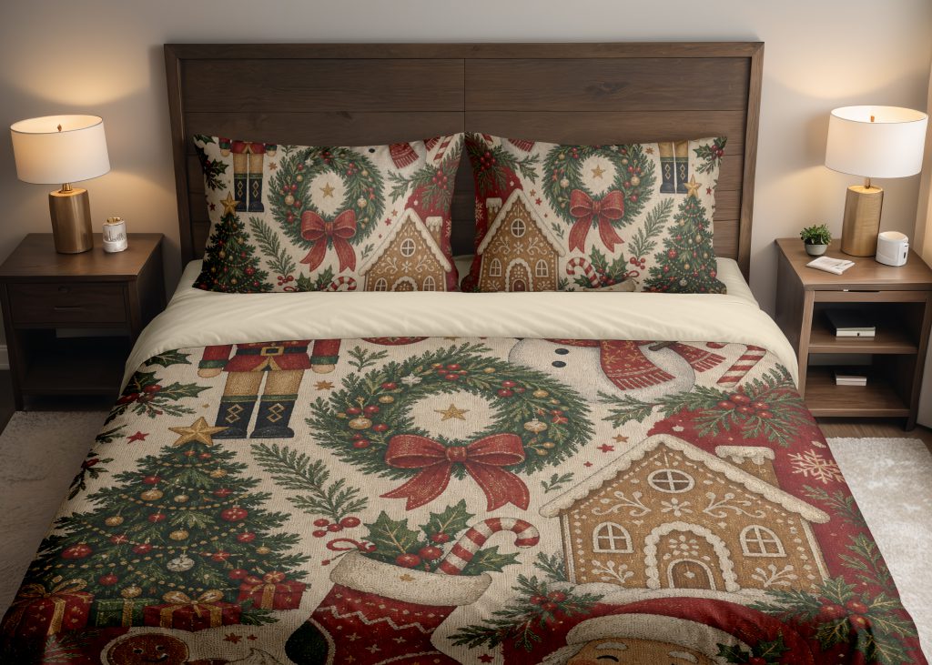 Crimson Holiday Keepsakes Bedding Set