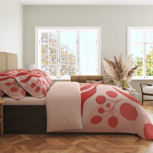 Alternative view of Crimson Kelp Radiance Bedding Set