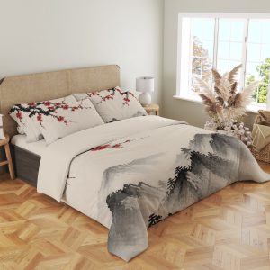 Crimson Plum Mist Peaks Bedding Set - Image 4
