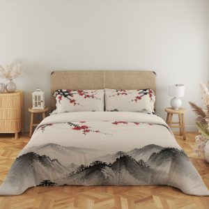 Crimson Plum Mist Peaks Bedding Set - Image 5