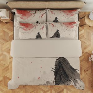 Crimson Ronin Blossom Moon Bedding Set - Image 3