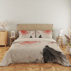 Crimson Ronin Blossom Moon Bedding Set - Image 5