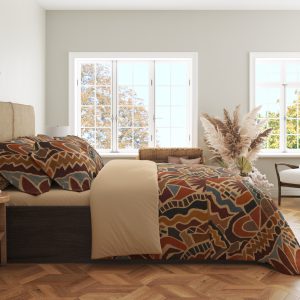 Alternative view of Earthen Fragment Mosaic Bedding Set