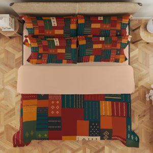 Ember Souk Tilework Bedding Set mockup 3