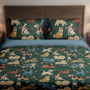 Evergreen Dog Parade Bedding Set