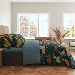 Alternative view of Evergreen Dog Parade Bedding Set