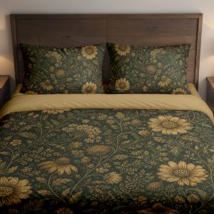 Evergreen Sepia Wildflower Bedding Set