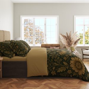 Alternative view of Evergreen Sepia Wildflower Bedding Set