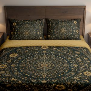 Gilded Emerald Herbarium Ring Bedding Set