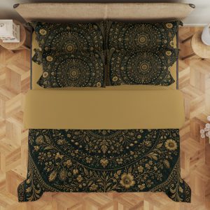 Gilded Emerald Herbarium Ring Bedding Set - Image 3
