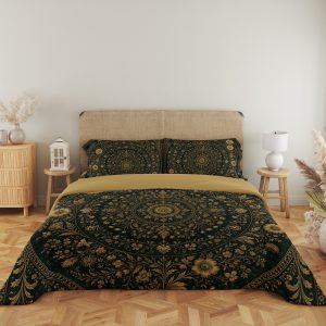 Gilded Emerald Herbarium Ring Bedding Set - Image 5