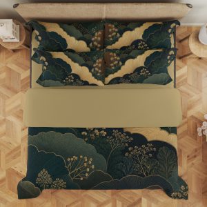 Gilded Evergreen Fan Canopy Bedding Set - Image 3