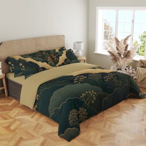 Gilded Evergreen Fan Canopy Bedding Set - Image 4