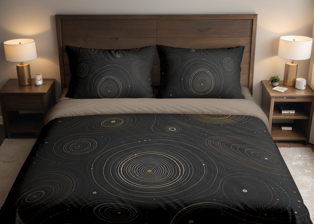 Gilded Ripple Constellation Bedding Set