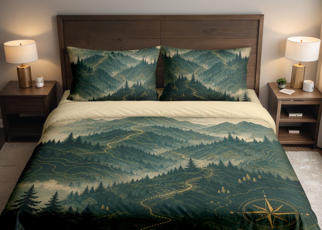 Golden Wayfinder Mountain Passage Bedding Set