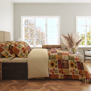 Alternative view of Harvest Sunflower Mosaic Bedding Set