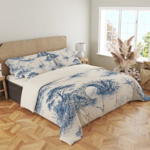 Indigo Harbor Toile Chronicle Bedding Set - Image 4