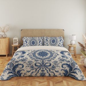 Indigo Heirloom Medallion Chronicle Bedding Set - Image 5