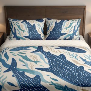 Indigo Whale Shark Shoal Bedding Set