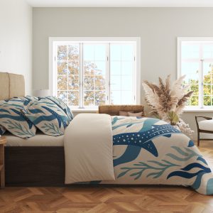 Alternative view of Indigo Whale Shark Shoal Bedding Set