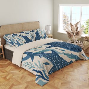 Indigo Whale Shark Shoal Bedding Set - Image 4
