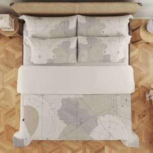 Ivory Cartographer Diagram Atlas Bedding Set - Image 3