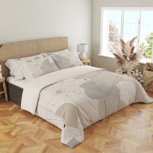 Ivory Cartographer Diagram Atlas Bedding Set - Image 4