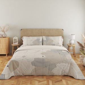 Ivory Cartographer Diagram Atlas Bedding Set - Image 5