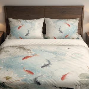 Ivory Lotus Koi Passage Bedding Set