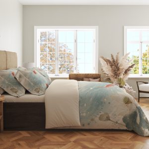 Alternative view of Ivory Lotus Koi Passage Bedding Set