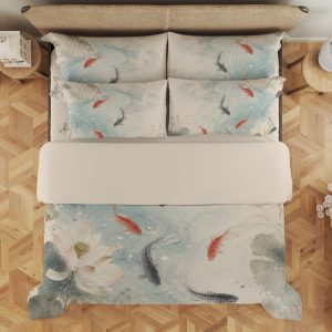Ivory Lotus Koi Passage Bedding Set - Image 3