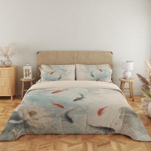Ivory Lotus Koi Passage Bedding Set - Image 5