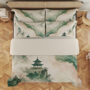 Jade Blush Pagoda Vein Bedding Set - Image 3