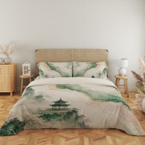 Jade Blush Pagoda Vein Bedding Set - Image 5